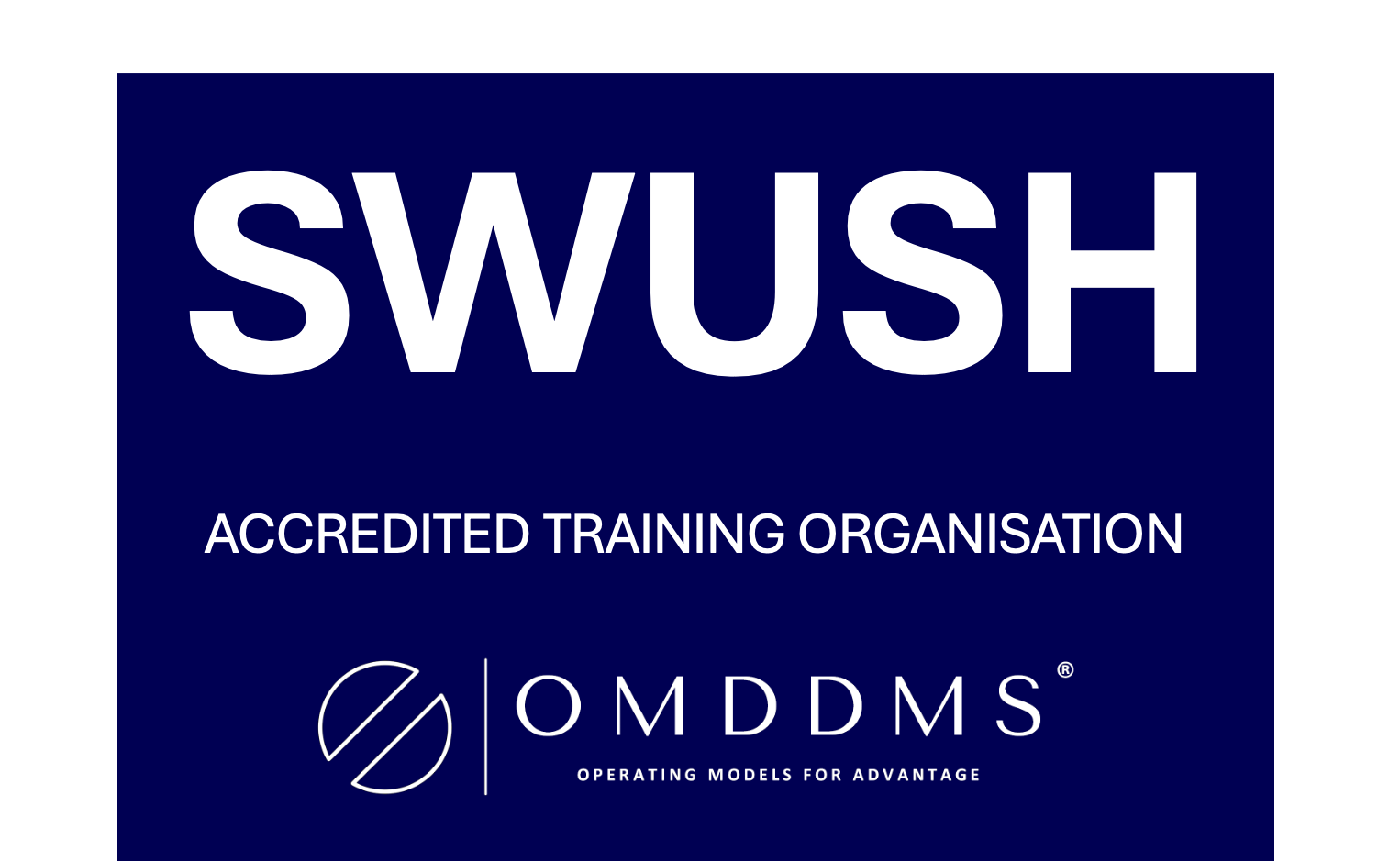 Swush OMDDMS Accredited Training Provider - Official certification logo